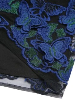 Black 1950s V-Neck 3D Butterfly Mesh Dress 13 Black 1950s V-Neck 3D Butterfly Mesh Dress -Candi Clothing Shop SCHL002880 6