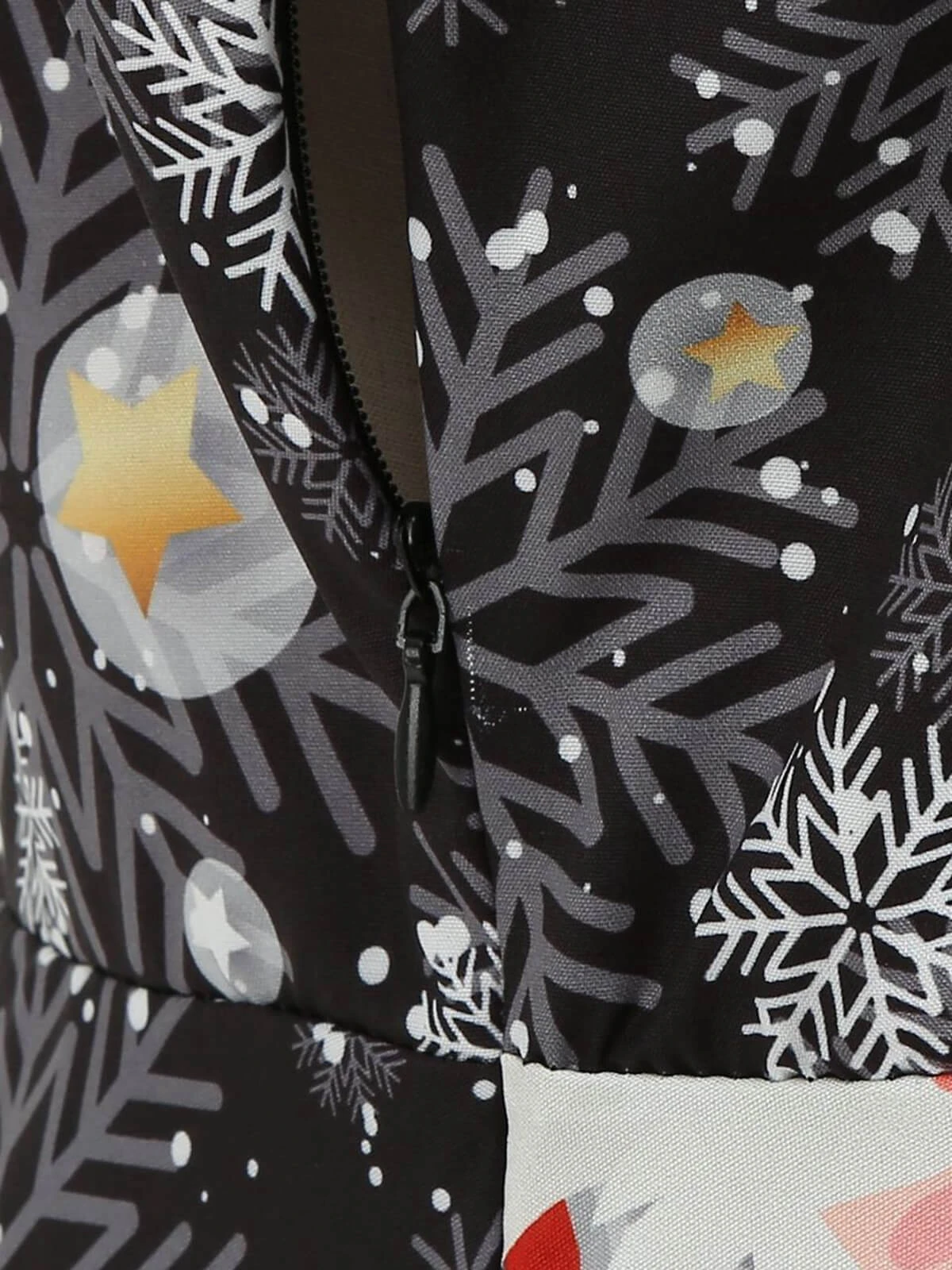 1950s Christmas Santa Claus Lace Patchwork Dress 7 1950s Christmas Santa Claus Lace Patchwork Dress - Image 7