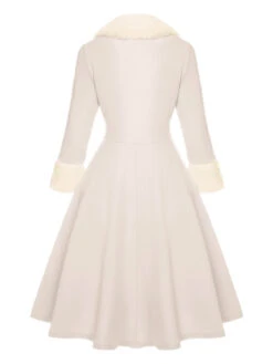 Black & White 1950s Christmas Lapel Dress -Candi Clothing Shop SCHL003023 W 2 26f630eb 0a62 48d8 97bf 78fe8ceb4179