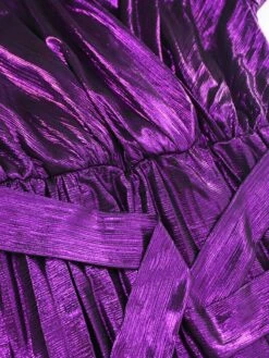 1940s Solid Glossy V-Neck Shift Dress -Candi Clothing Shop SCHL003026 BP 7