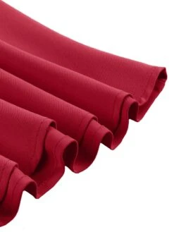 1950s Solid Ruffle Sleeve Bow Neck Dress 21 1950s Solid Ruffle Sleeve Bow Neck Dress -Candi Clothing Shop SCHL003045 R 5