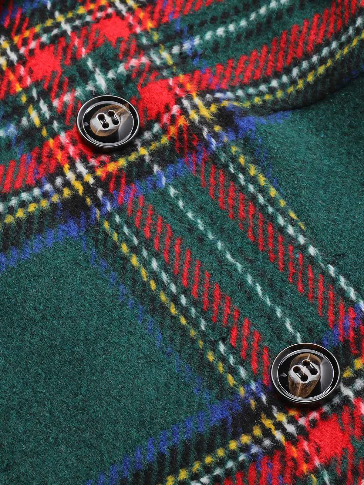 1960s Plaid Cloak Sleeve Velvet Collar Dress 7 1960s Plaid Cloak Sleeve Velvet Collar Dress - Image 7