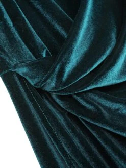 1960s Solid Velvet V-Neck Strap Dress 16 1960s Solid Velvet V-Neck Strap Dress -Candi Clothing Shop SCHL003141 G 01 7