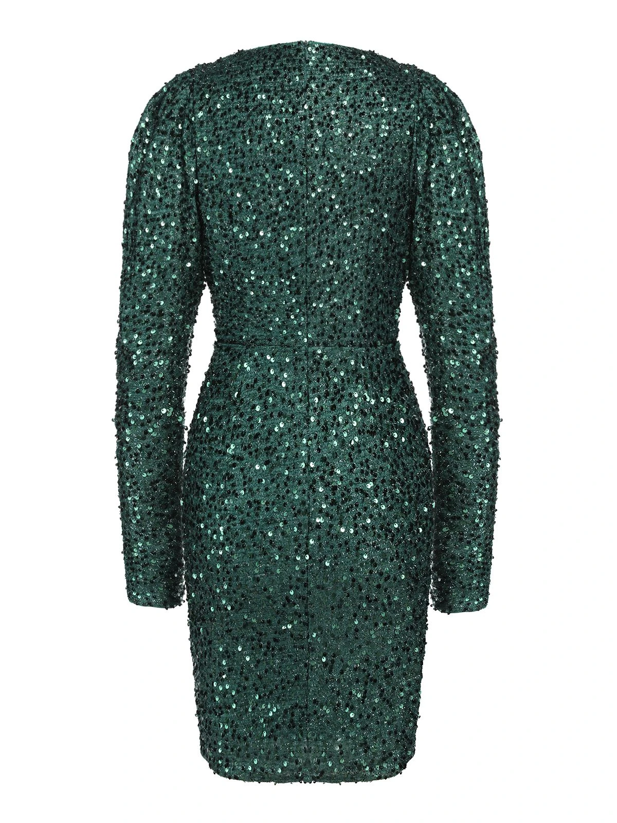 Green 1960s Christmas Sequin V-Neck Pencil Dress 4 Green 1960s Christmas Sequin V-Neck Pencil Dress - Image 4