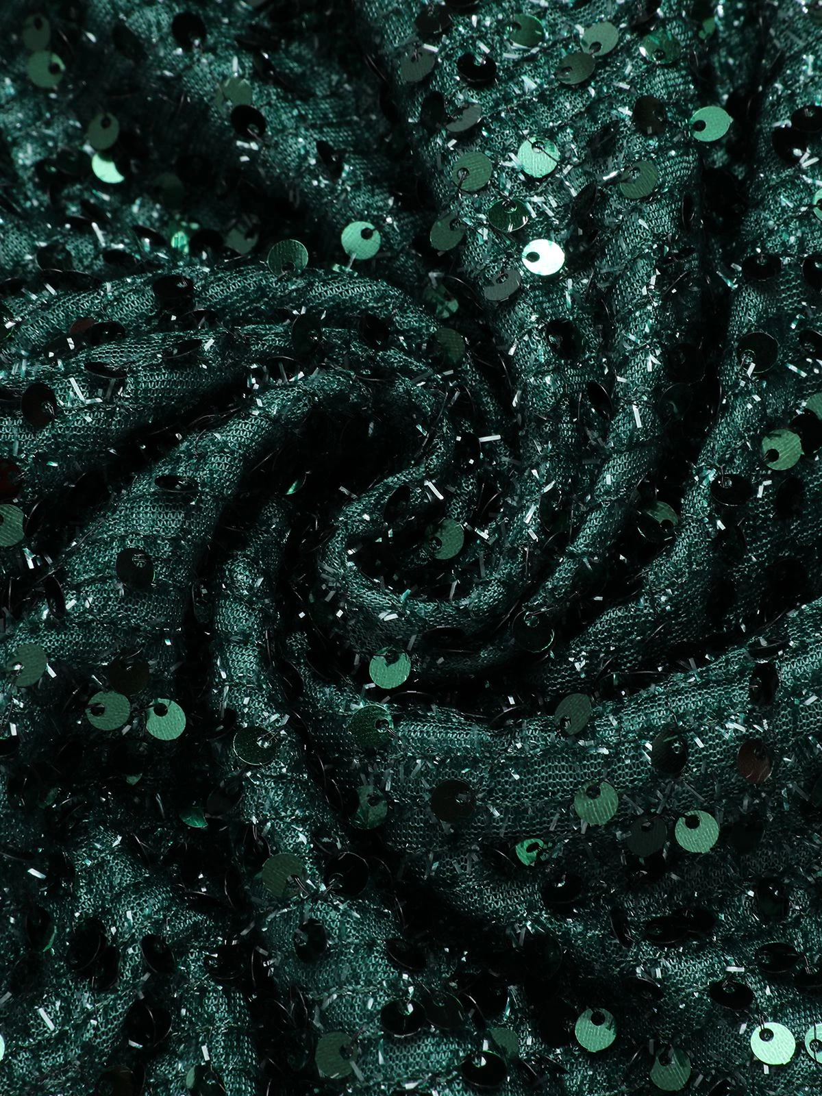 Green 1960s Christmas Sequin V-Neck Pencil Dress 5 Green 1960s Christmas Sequin V-Neck Pencil Dress - Image 5