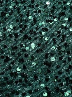 Green 1960s Christmas Sequin V-Neck Pencil Dress 12 Green 1960s Christmas Sequin V-Neck Pencil Dress -Candi Clothing Shop SCHL003142 5