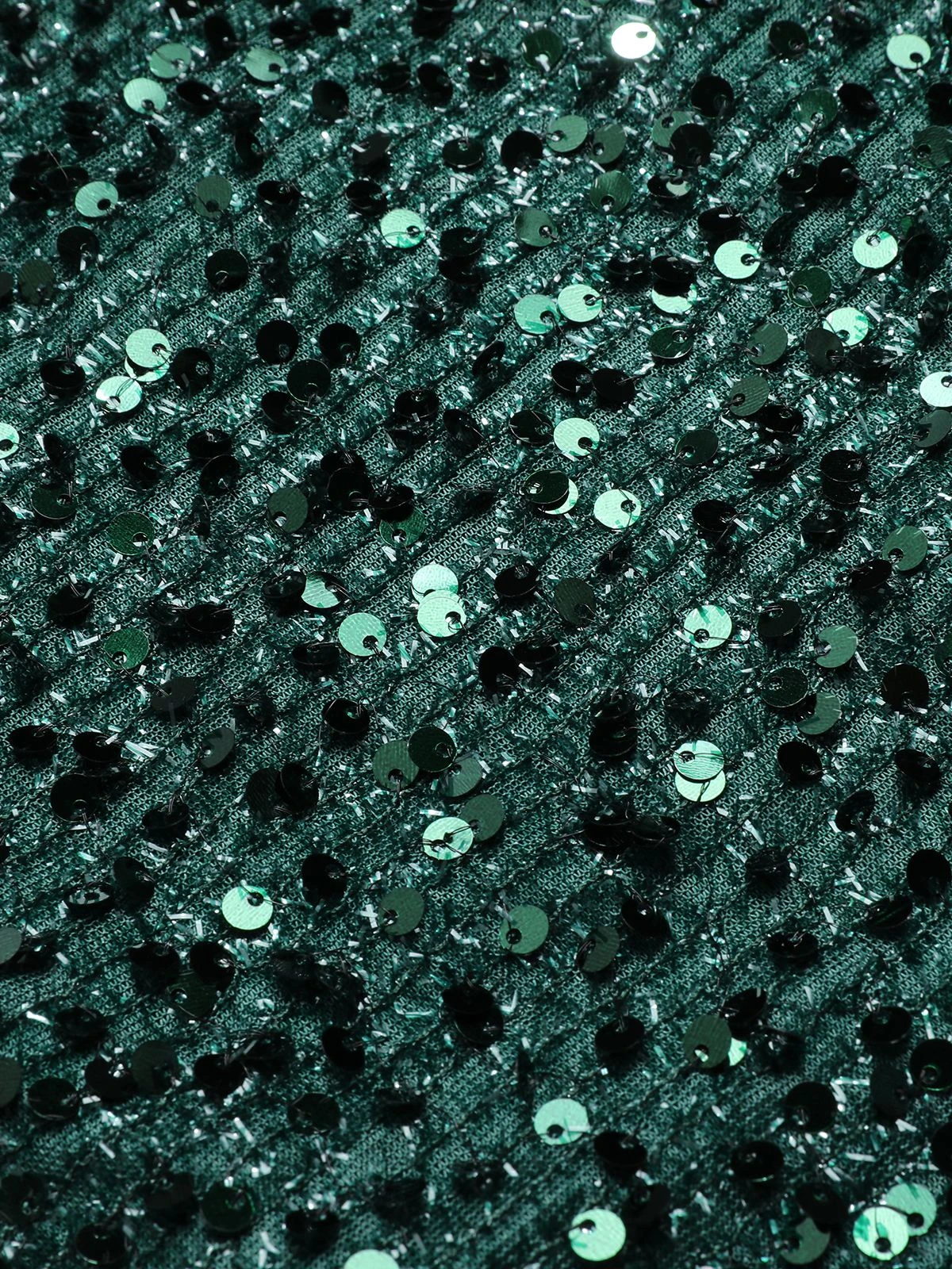 Green 1960s Christmas Sequin V-Neck Pencil Dress 6 Green 1960s Christmas Sequin V-Neck Pencil Dress - Image 6