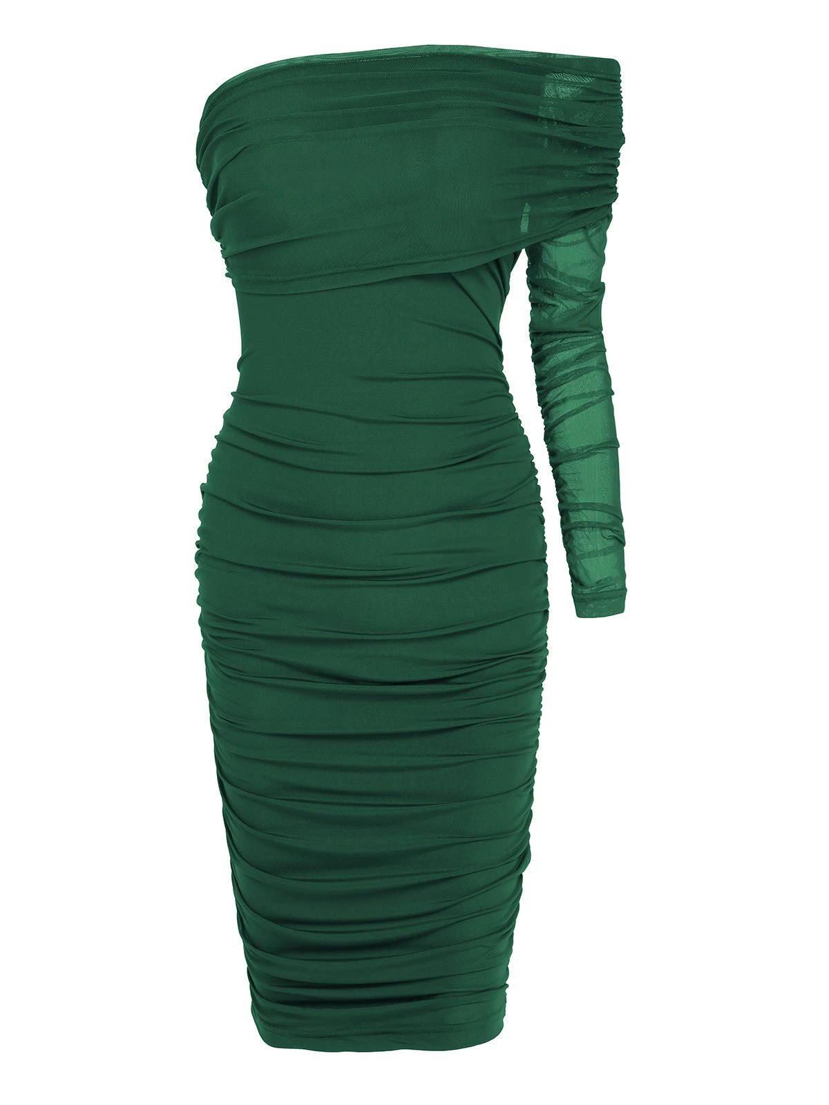 1960s Solid Mesh Pleated Hip Dress 18 1960s Solid Mesh Pleated Hip Dress - Image 18