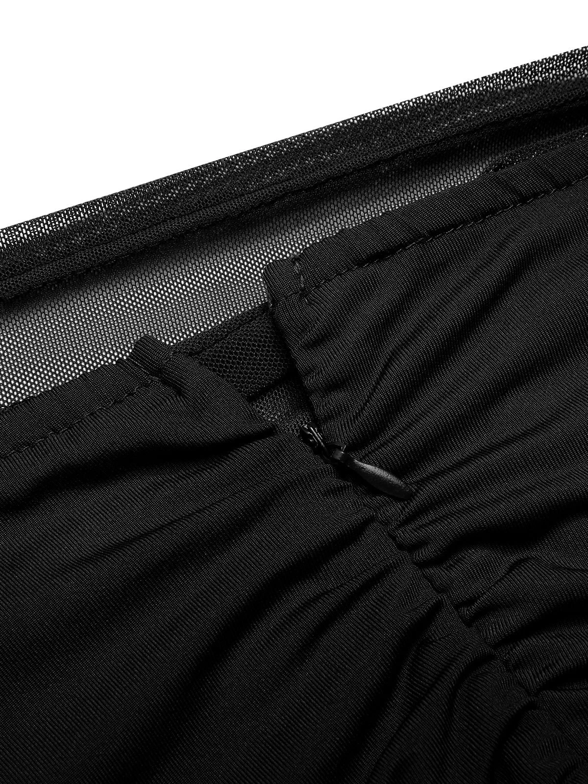 1960s Solid Mesh Pleated Hip Dress 14 1960s Solid Mesh Pleated Hip Dress - Image 14