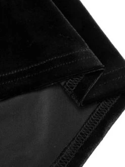 Black & White 1960s Lapel Patchwork Velvet Dress 15 Black & White 1960s Lapel Patchwork Velvet Dress -Candi Clothing Shop SCHL003243 B 01 8