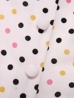 Yellow 1950s Polka Dots Button Dress 12 Yellow 1950s Polka Dots Button Dress -Candi Clothing Shop SCHL003276 5 compressed