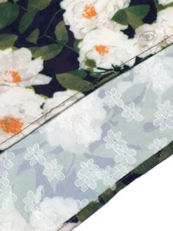 Green 1950s Cowl Neck Painting Flower Dress 13 Green 1950s Cowl Neck Painting Flower Dress -Candi Clothing Shop SCHL003288 5