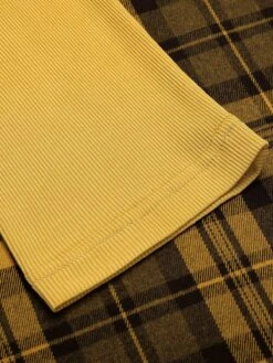 Yellow 1950s Plaid Turtleneck Belted Dress 13 Yellow 1950s Plaid Turtleneck Belted Dress -Candi Clothing Shop SCHL003331 4