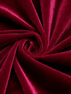 1940s Solid Velvet Belt Long Dress -Candi Clothing Shop SCHL003392 WR 01 6