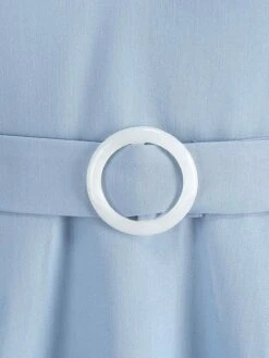 1950s Solid Contrast V-Neck Swing Dress 12 1950s Solid Contrast V-Neck Swing Dress -Candi Clothing Shop SCHL003467 BL 4