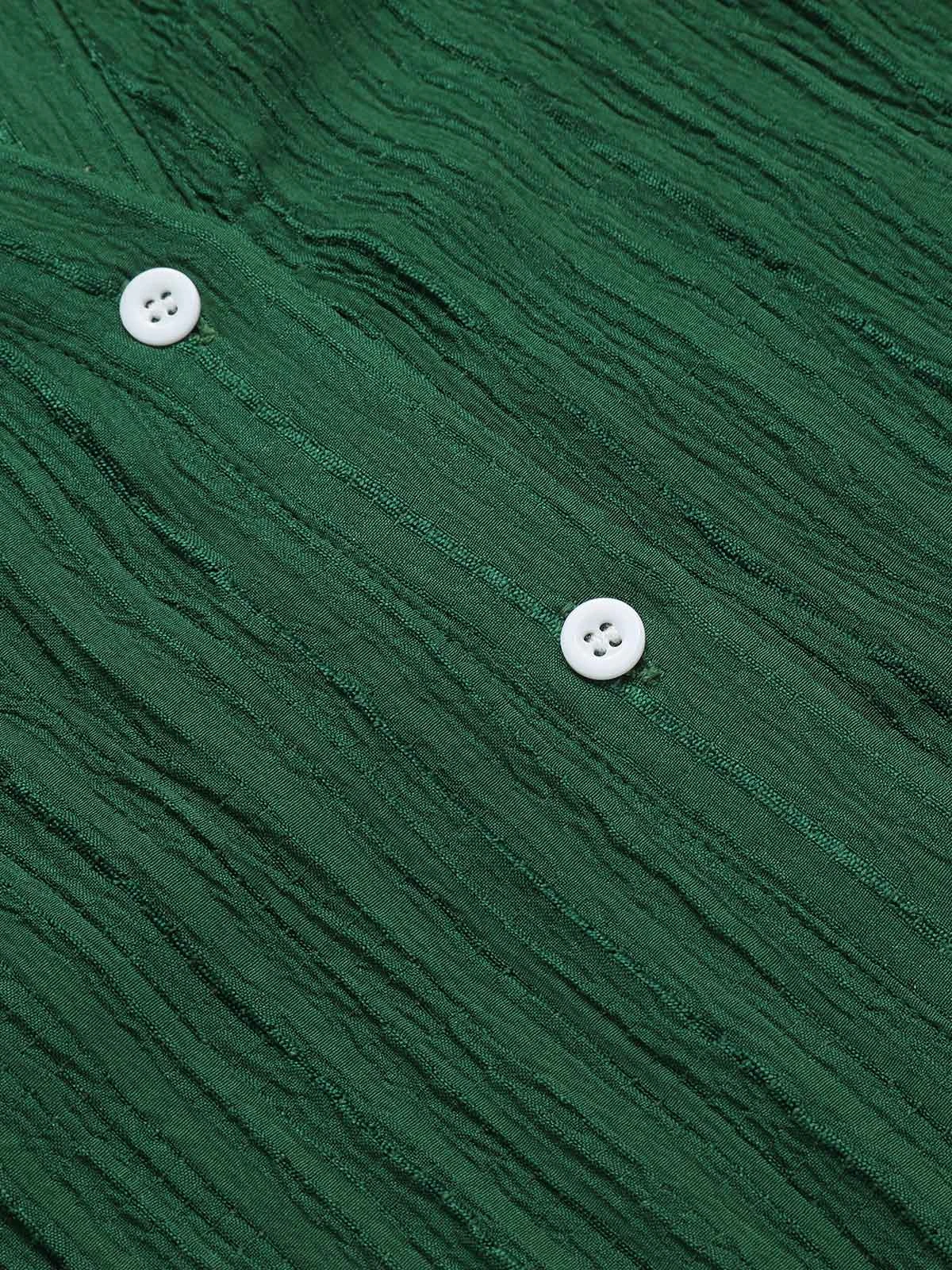 Green 1960s Lapel Loose Belted Dress 6 Green 1960s Lapel Loose Belted Dress - Image 6