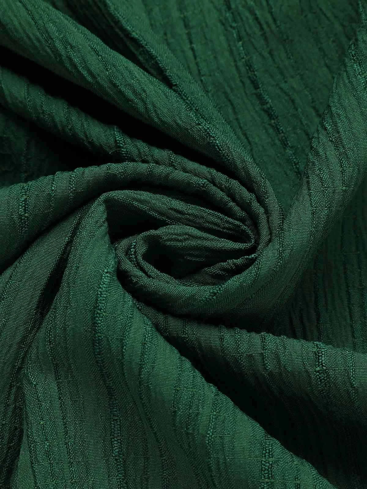 Green 1960s Lapel Loose Belted Dress 7 Green 1960s Lapel Loose Belted Dress - Image 7