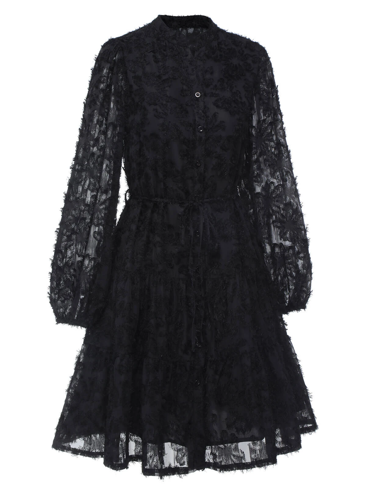 1950s Solid Floral Puff Lace Dress 17 1950s Solid Floral Puff Lace Dress - Image 17