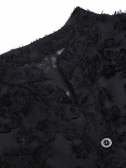 1950s Solid Floral Puff Lace Dress 38 1950s Solid Floral Puff Lace Dress -Candi Clothing Shop SCHL003524 4