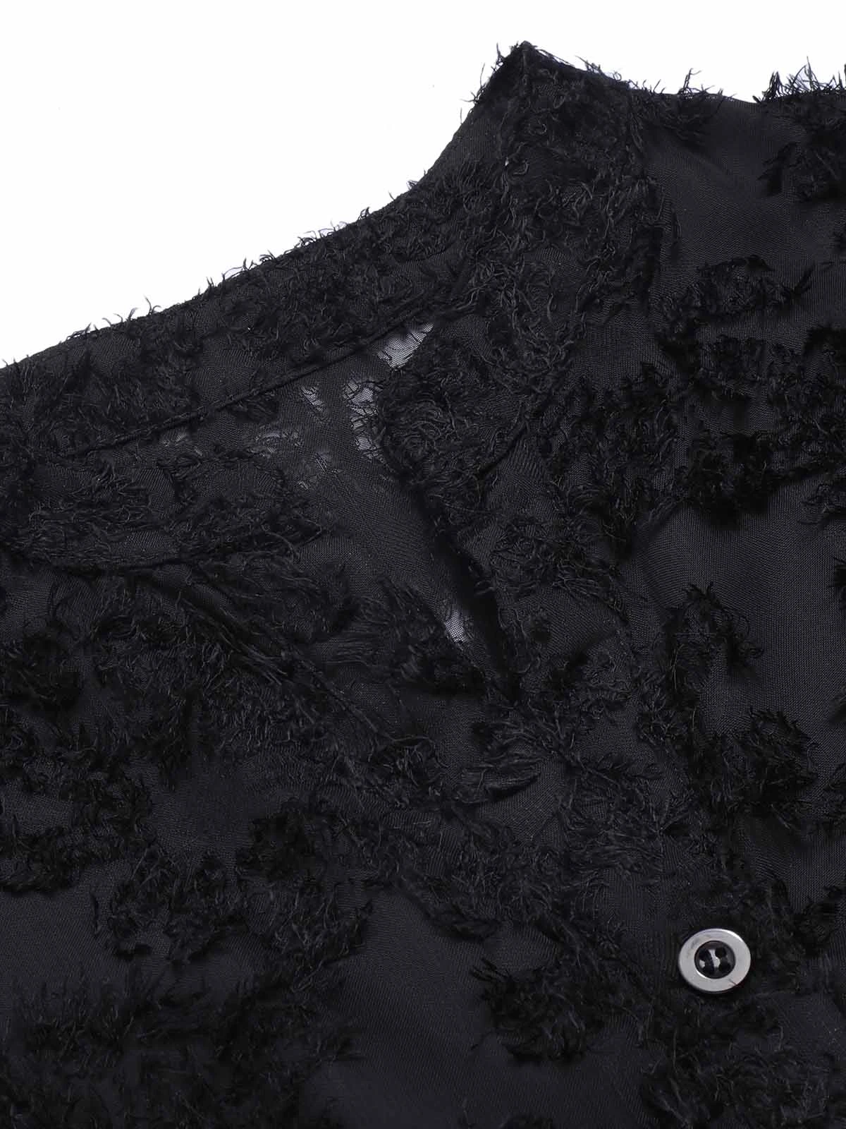 1950s Solid Floral Puff Lace Dress 19 1950s Solid Floral Puff Lace Dress - Image 19