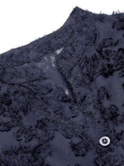 1950s Solid Floral Puff Lace Dress 31 1950s Solid Floral Puff Lace Dress -Candi Clothing Shop SCHL003524 DBL 5