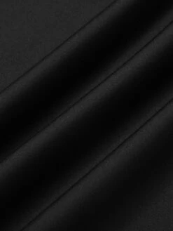 Black 1950s Solid Cold Shoulder Dress -Candi Clothing Shop SCHL003539 4