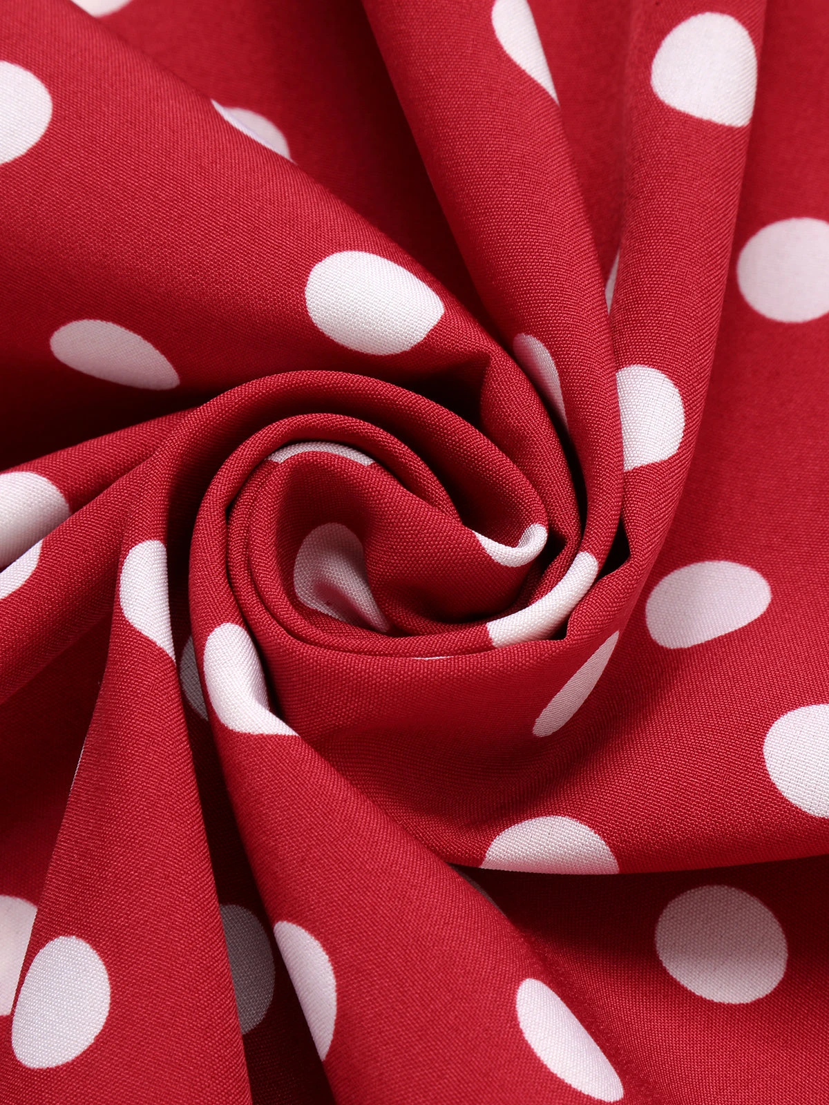 Red 1950s Polka Dot Halter Dress 6 Red 1950s Polka Dot Halter Dress - Image 6