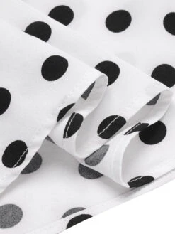 [Pre-Sale] Black 1950s Polka Dots Boat Neck Dress -Candi Clothing Shop SCHL003582 5