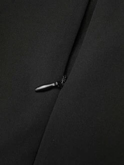 Black 1950s V-Neck Bow Mesh Dress -Candi Clothing Shop SCHL003584 6 compressed