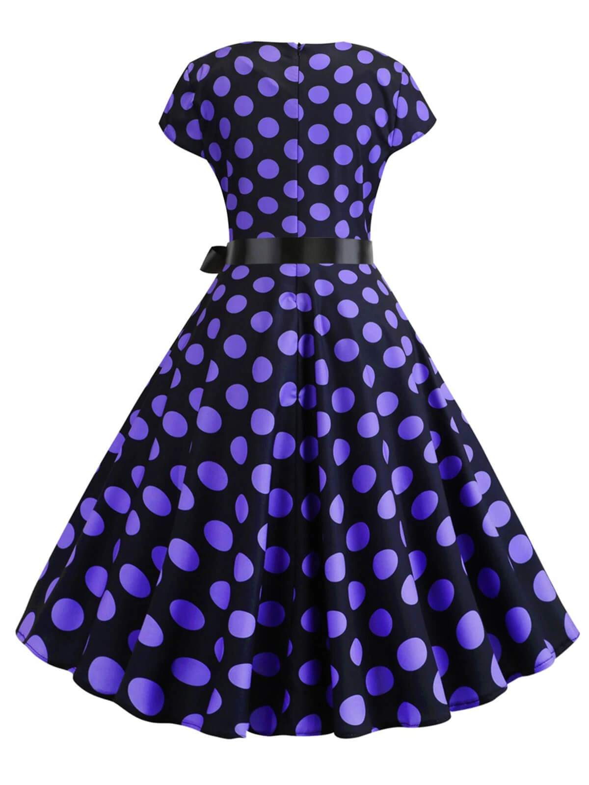 1950s Polka Dot Cap Sleeved Dress 12 1950s Polka Dot Cap Sleeved Dress - Image 12