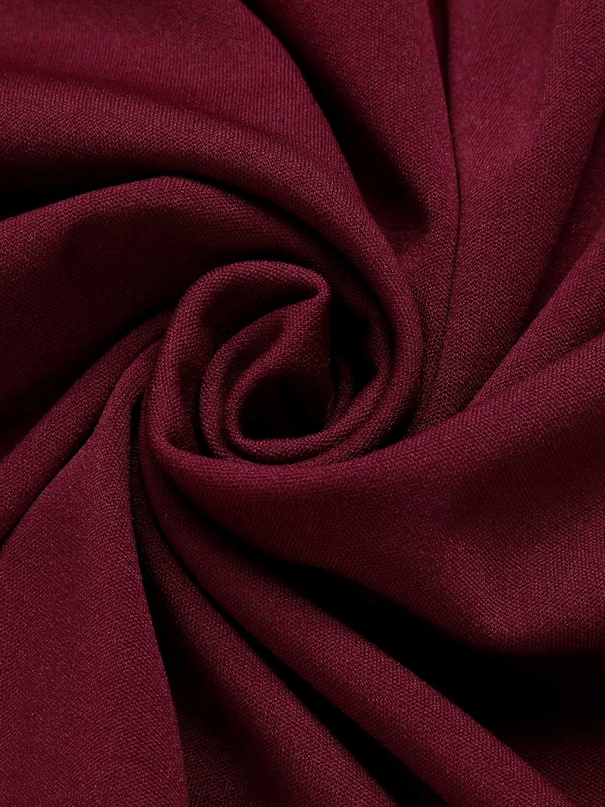 Purplish Red 1940s Solid Long Sleeved Lapel Dress 6 Purplish Red 1940s Solid Long Sleeved Lapel Dress - Image 6