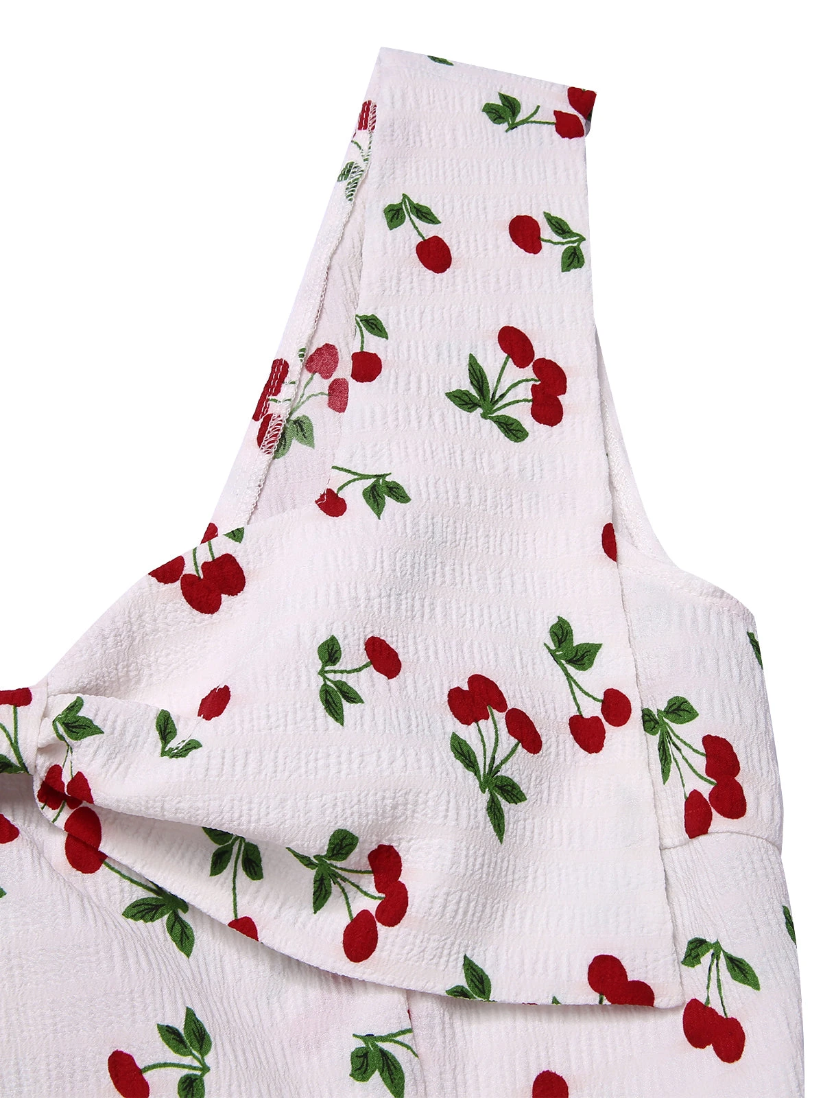 White 1950s Cherry Bow Sweetheart Neck Dress 5 White 1950s Cherry Bow Sweetheart Neck Dress - Image 5