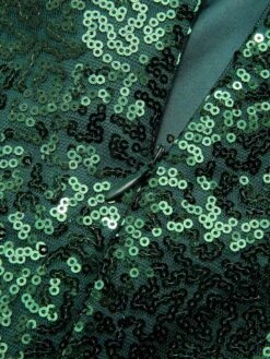 1920s V-Neck Side Slit Sequined Sling Dress -Candi Clothing Shop SCHL003674 6