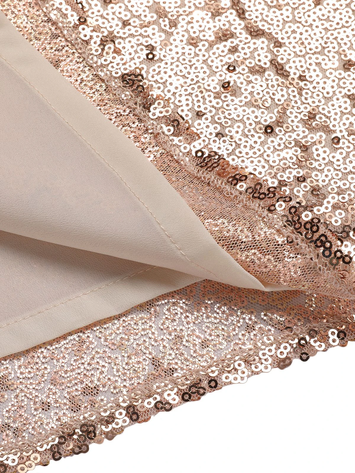 Champagne 1950s Sequined Off-shoulder Dress 7 Champagne 1950s Sequined Off-shoulder Dress - Image 7