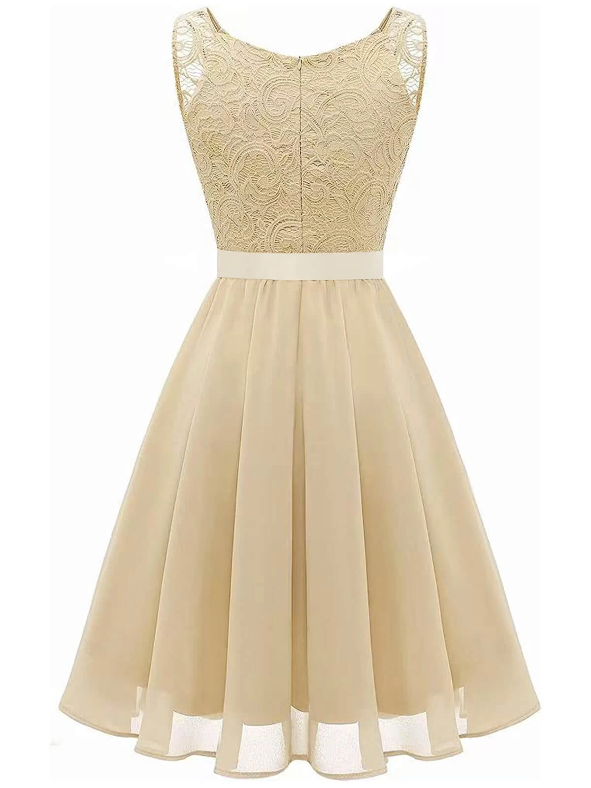 1940s Solid Lace Chiffon Patchwork Dress 5 1940s Solid Lace Chiffon Patchwork Dress - Image 5