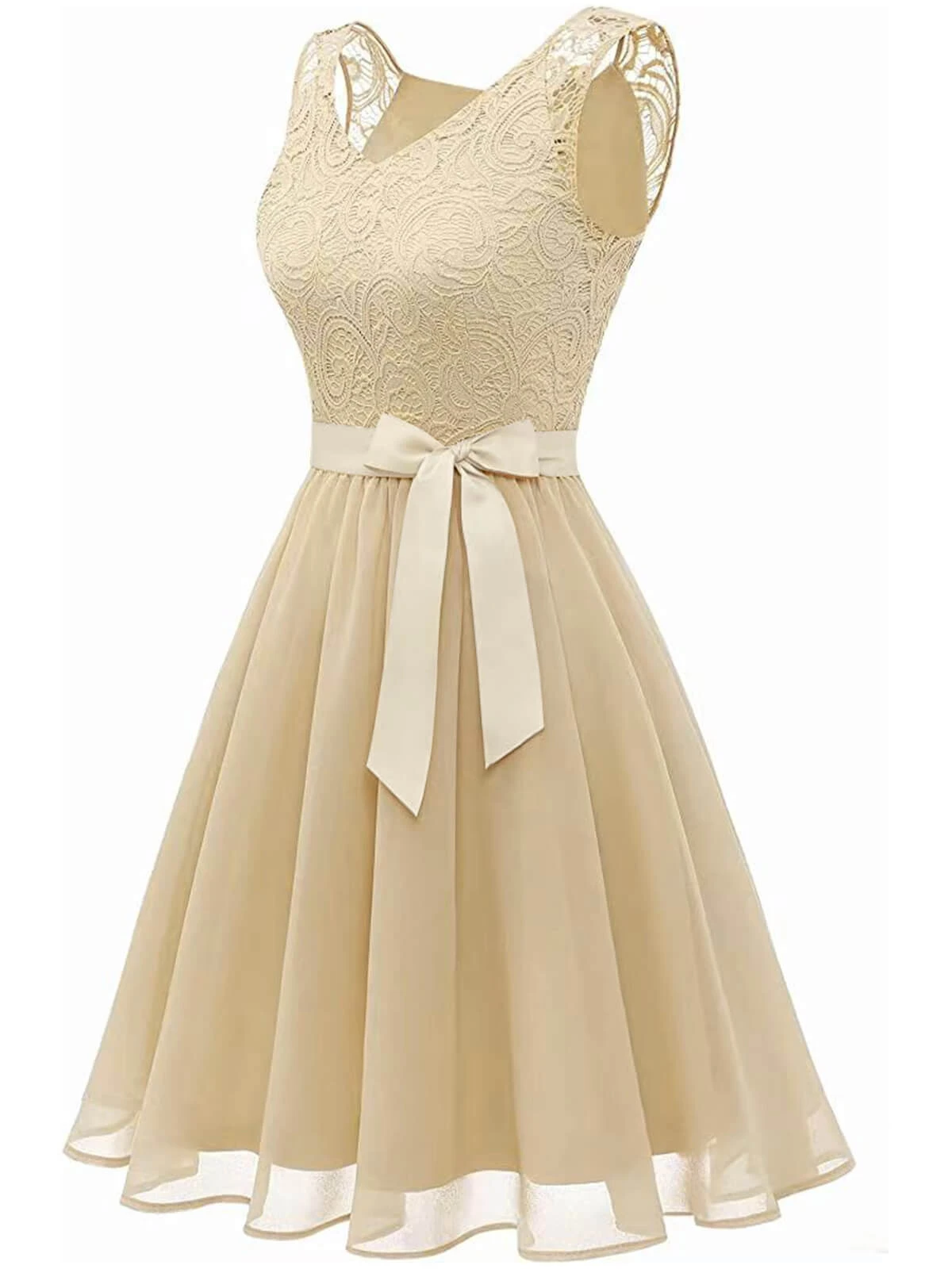 1940s Solid Lace Chiffon Patchwork Dress 6 1940s Solid Lace Chiffon Patchwork Dress - Image 6