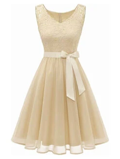 1940s Solid Lace Chiffon Patchwork Dress 13 1940s Solid Lace Chiffon Patchwork Dress -Candi Clothing Shop SCHL003710 BE 3