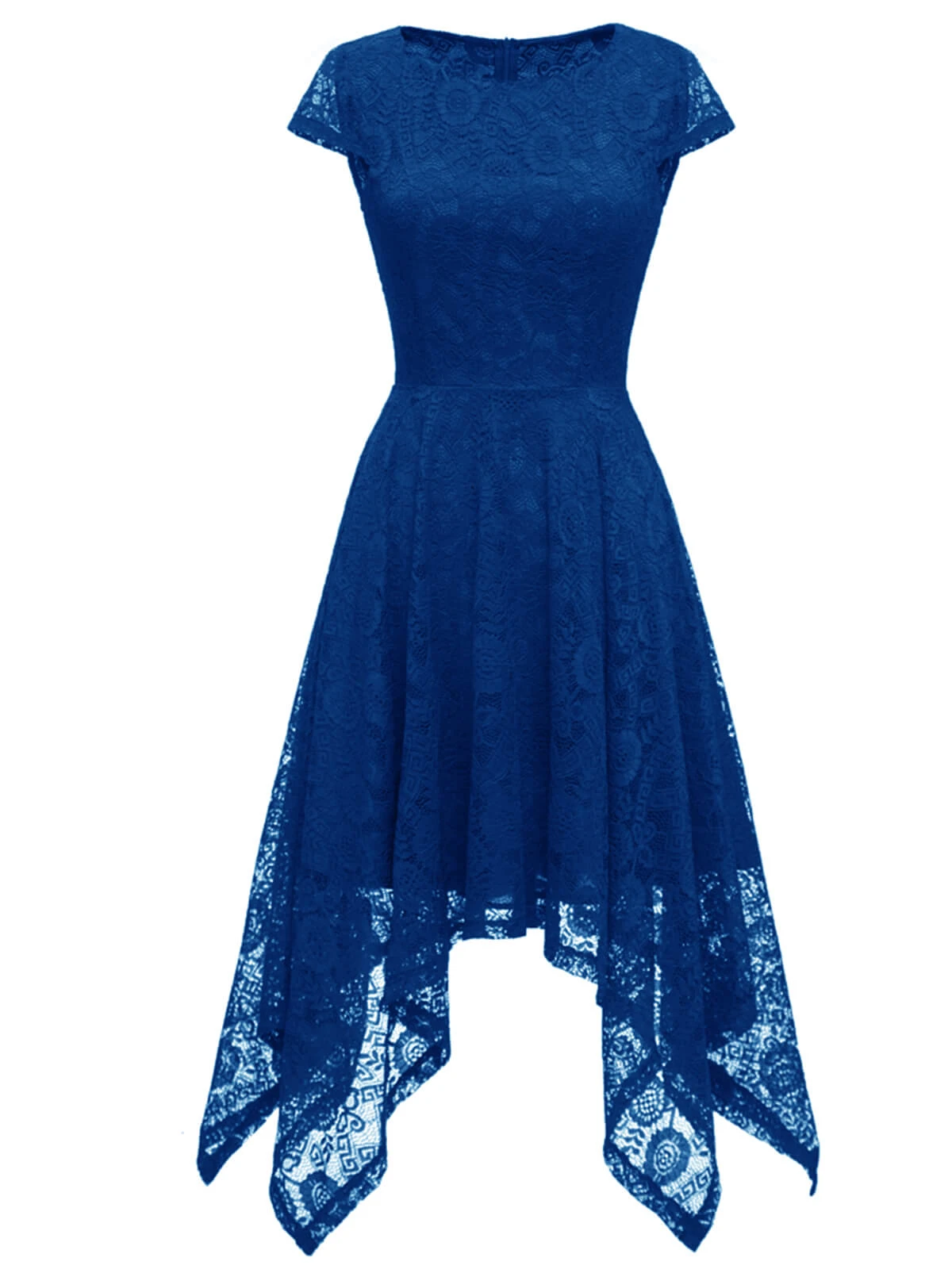 1940s Solid Irregular Hem Dress 7 1940s Solid Irregular Hem Dress - Image 7