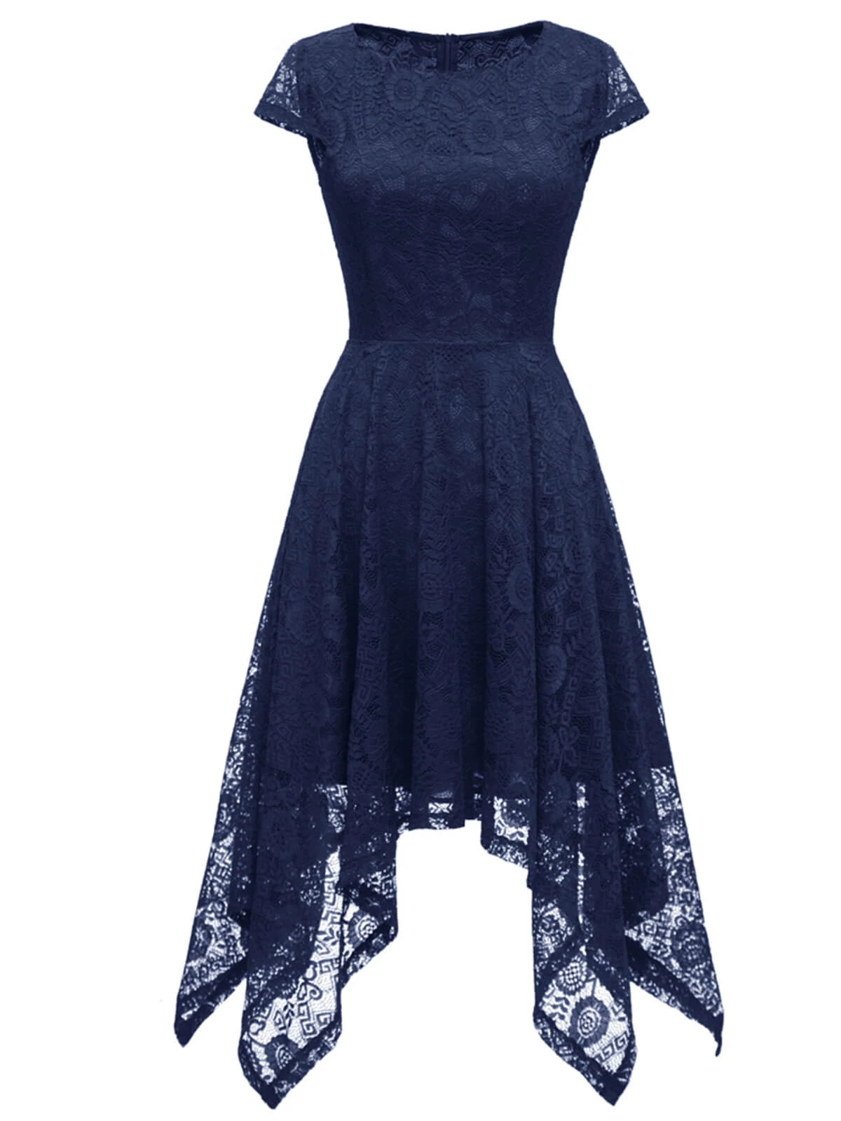 1940s Solid Irregular Hem Dress 10 1940s Solid Irregular Hem Dress - Image 10