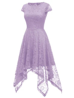 1940s Solid Irregular Hem Dress 37 1940s Solid Irregular Hem Dress -Candi Clothing Shop SCHL003713 LAR 2