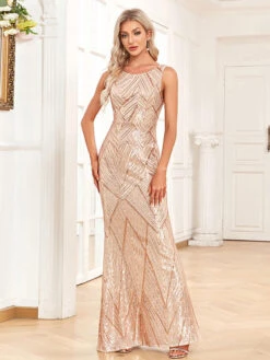 1920s Solid Round Neck Sequined Mermaid Dress 20 1920s Solid Round Neck Sequined Mermaid Dress -Candi Clothing Shop SCHL003722 CH 1 9 e234d954 844a 4b52 a69d c81d4dffd348