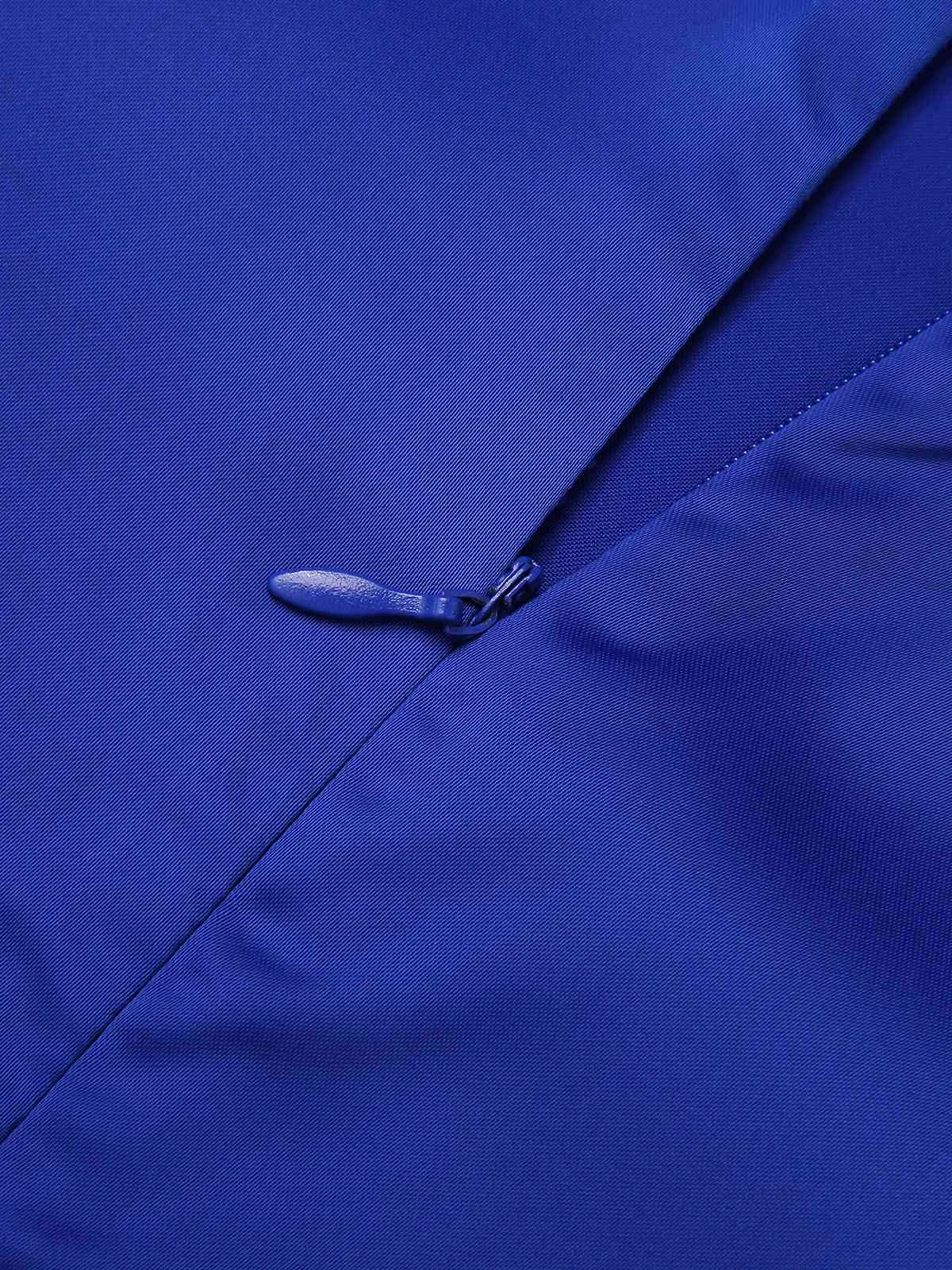 1950s Flowers Cowl Neck Patchwork Dress 7 1950s Flowers Cowl Neck Patchwork Dress - Image 7