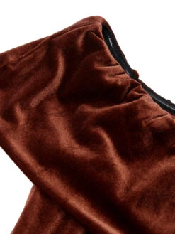 Caramel Color 1960s Off-Shoulder Tulip Velvet Dress -Candi Clothing Shop SCHL003745 CAC 1 4