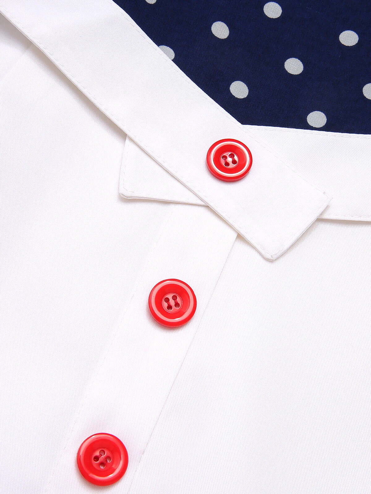 Blue & White 1960s Polka Dot Cap Sleeve Dress 6 Blue & White 1960s Polka Dot Cap Sleeve Dress - Image 6