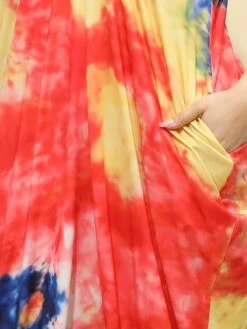 [Plus Size] 1960s Spaghetti Strap Floral Tulip Dress -Candi Clothing Shop SCHL003773 MC 1 1