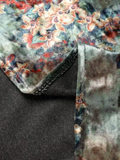 Green 1960s Floral Velvet Spaghetti Strap Dress 13 Green 1960s Floral Velvet Spaghetti Strap Dress -Candi Clothing Shop SCHL003813 MC 01 7