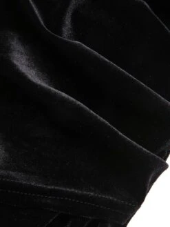 Black 1960s Spaghetti Strap Velvet Beading Dress 12 Black 1960s Spaghetti Strap Velvet Beading Dress -Candi Clothing Shop SCHL003850 B 01 6 compressed