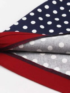 1950s Contrast Polka Dots Buttoned Dress 15 1950s Contrast Polka Dots Buttoned Dress -Candi Clothing Shop SCHL003868 NB 3 compressed