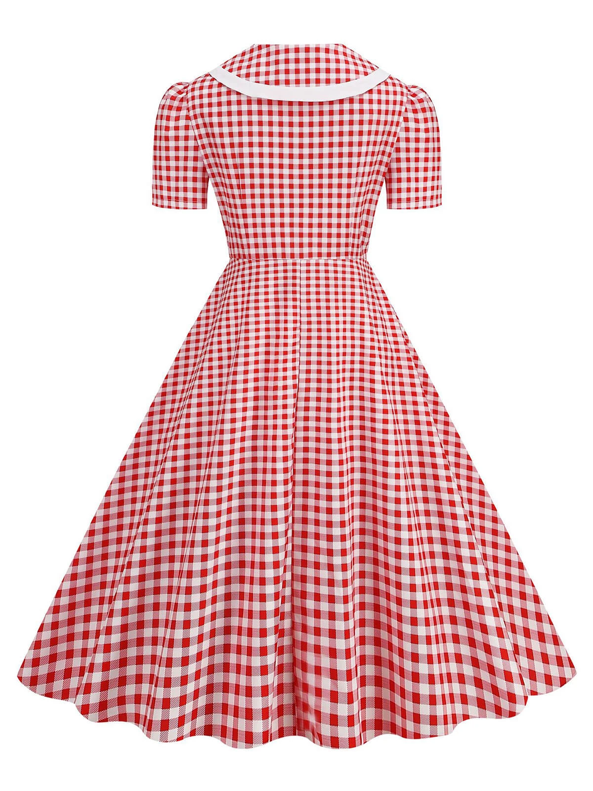 1950s Polka Dots Lapel Bowknot Swing Dress 12 1950s Polka Dots Lapel Bowknot Swing Dress - Image 12
