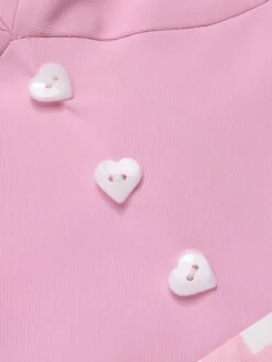 [Pre-Sale] Pink 1960s Plaid Love Slit Strap Dress -Candi Clothing Shop SCHL004009 4